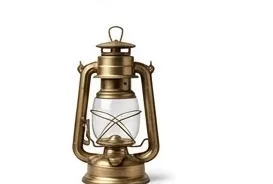 A brass storm lantern, isolated
