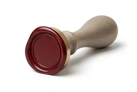 A maroon wax seal, the kind the institute's certificates carry